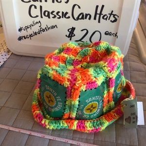 Beer Can Hat Handmade from Santa Fe Brewing Company cans. One size fits all.